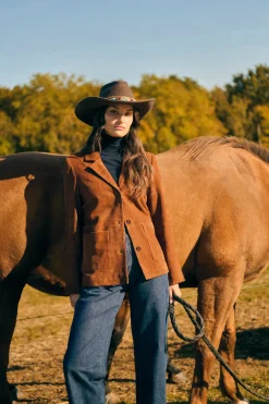 Veste en daim Gabriel