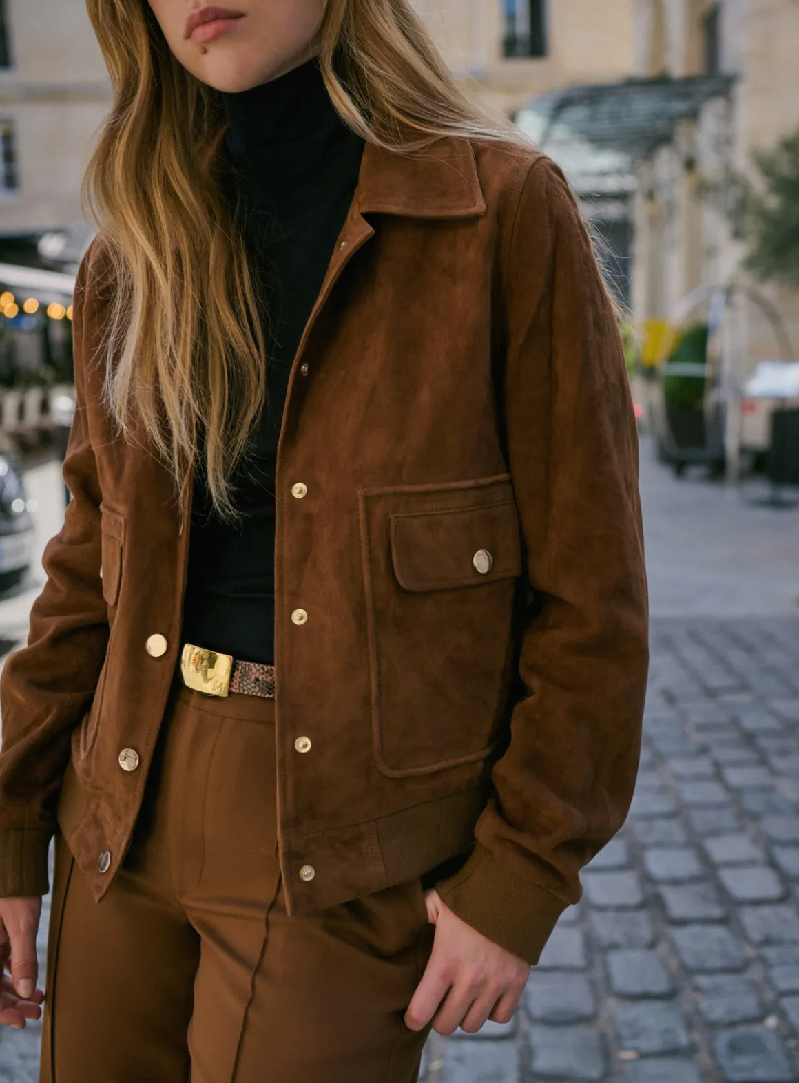 Veste en daim Zoe