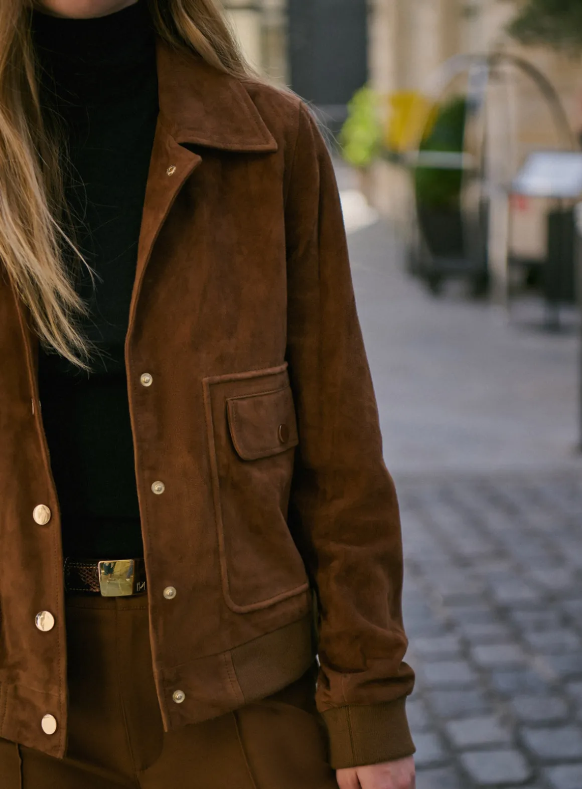 Veste en daim Zoe