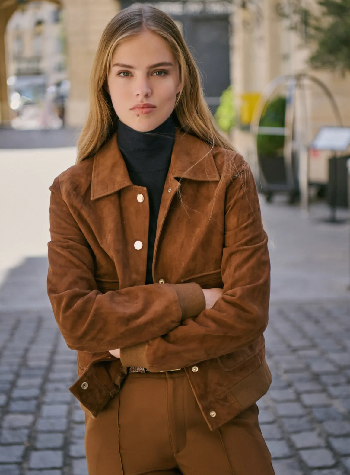 Veste en daim Zoe