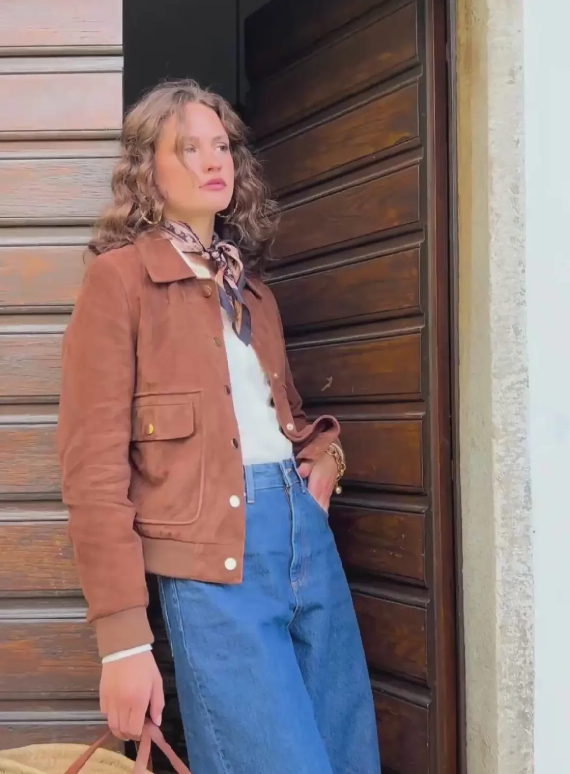 Veste en daim Zoe